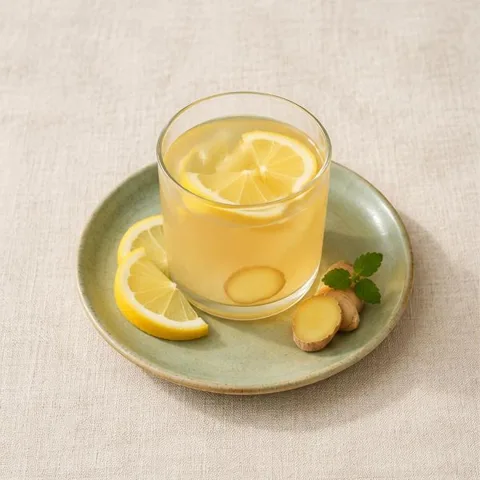 Bicchiere al limone e zenzero
